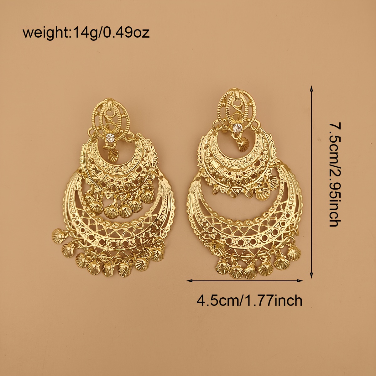 Women's Vintage Exaggerated Ethnic Style Long Drop Earrings